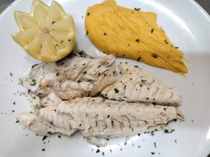 Filet avec une purée de potimarron Vic-la-Gardiole